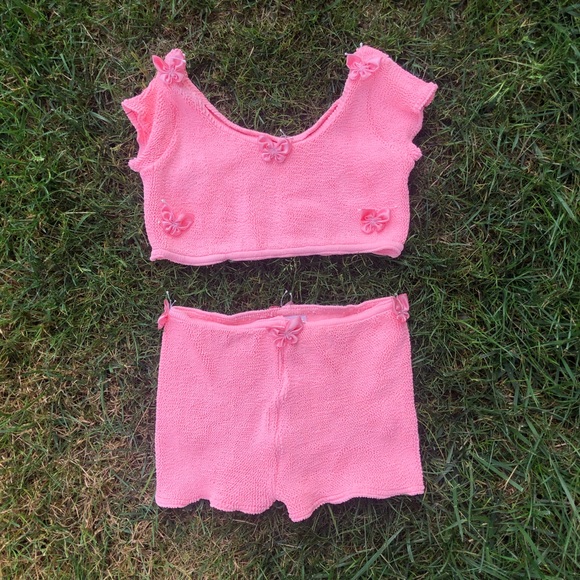 Vintage Hunza G Pink Bikini swimsuit - Picture 4 of 5